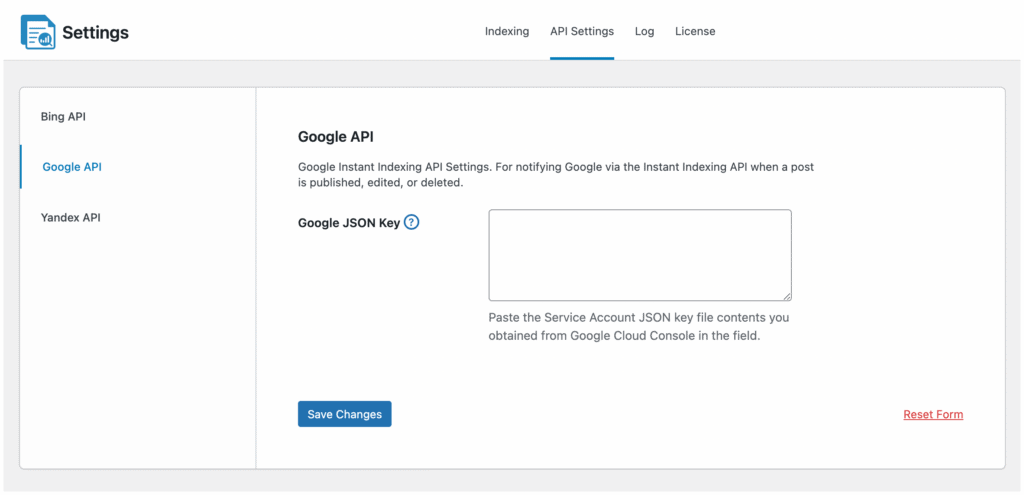 crawlwp google api settings