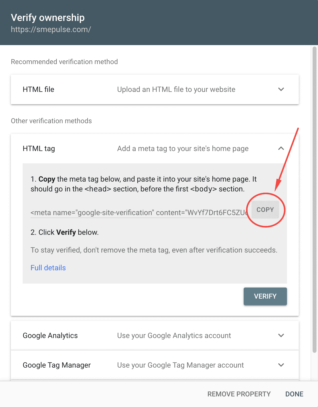 verify ownership crawlwp