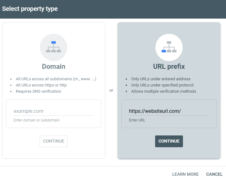 select property type url prefix