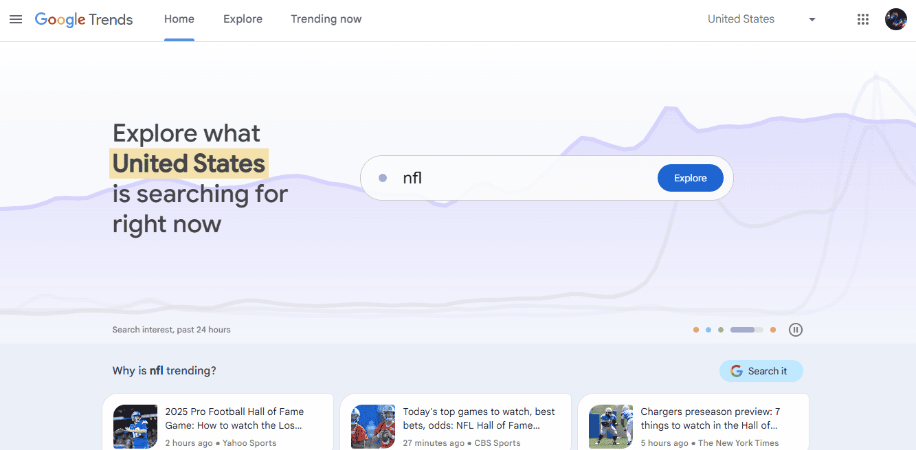 google trends banner
