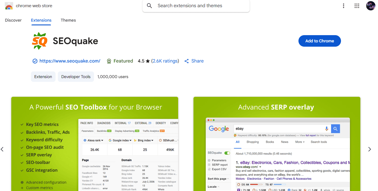 seoquake banner