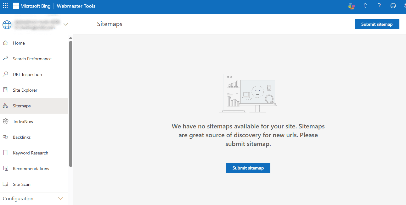 submit sitemap
