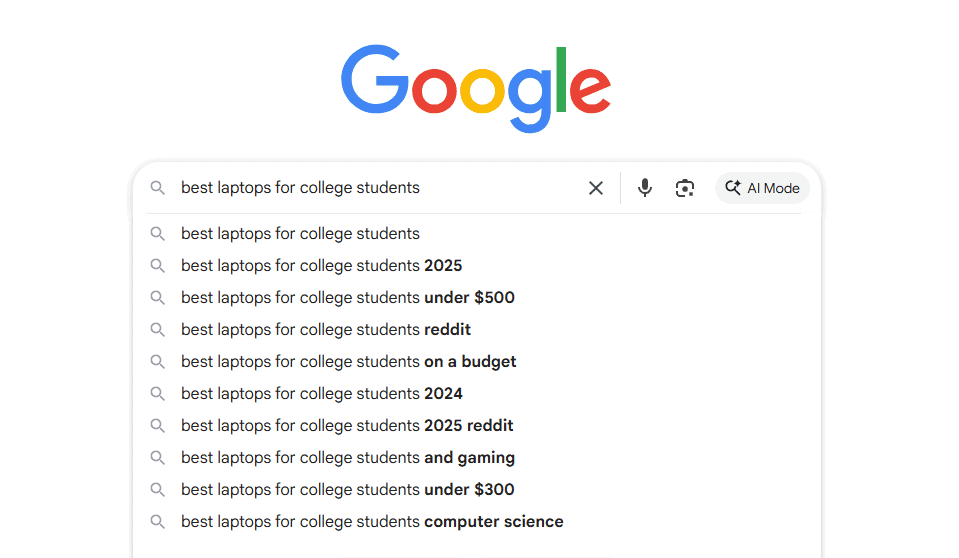 google autocomplete suggestions