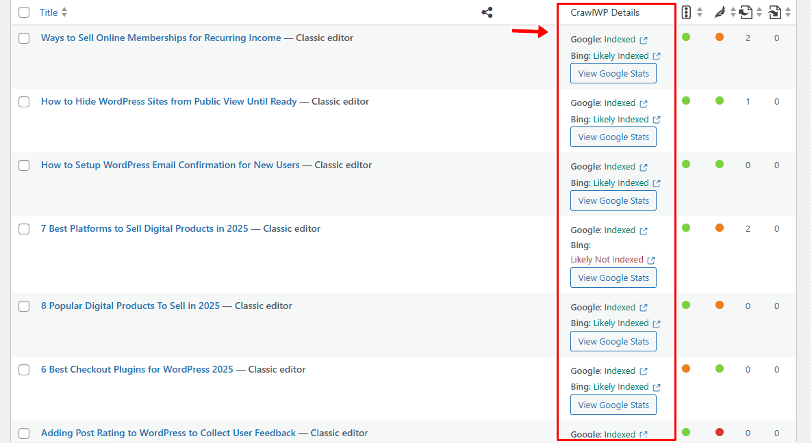 wordpress post page