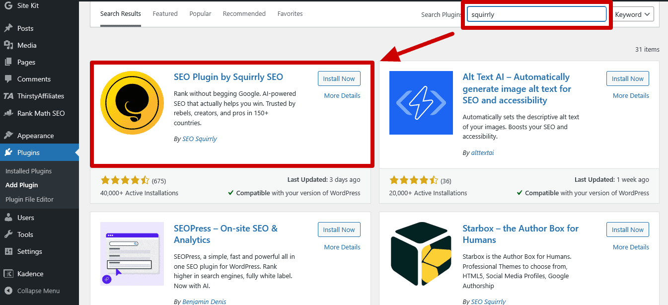 squirrly seo plugin