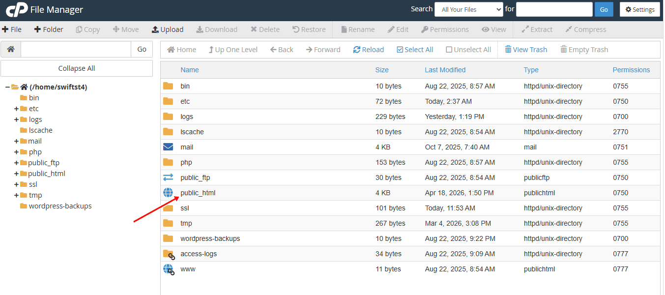 manually editing robots txt using file manager