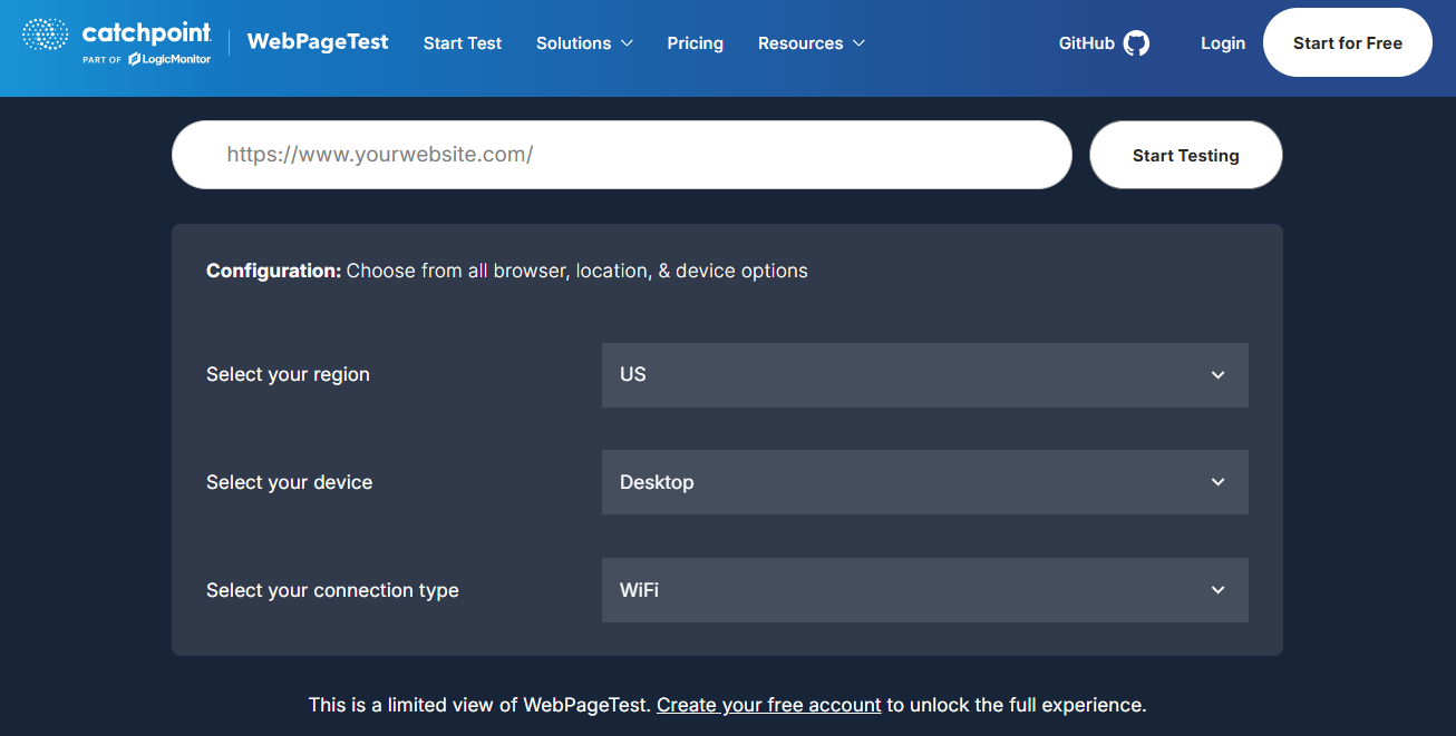catchpoint homepage
