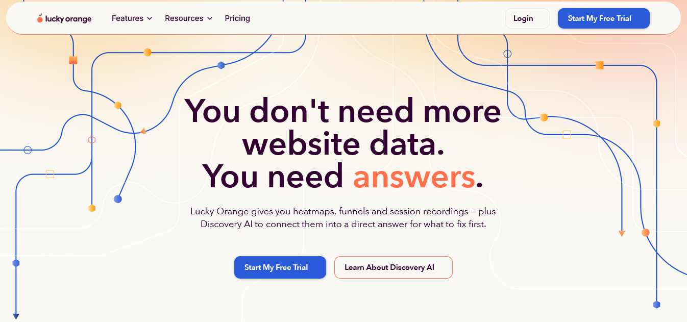 lucky orange heatmaps recordings surveys