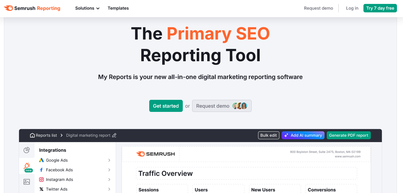 semrush seo reporting