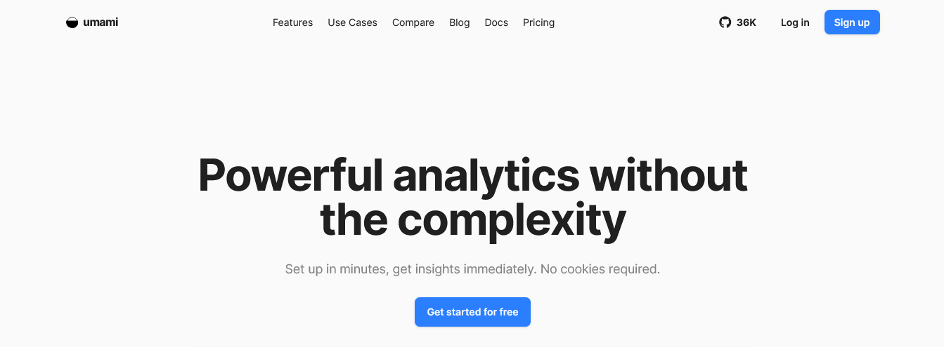 umami privacy focused web analytics