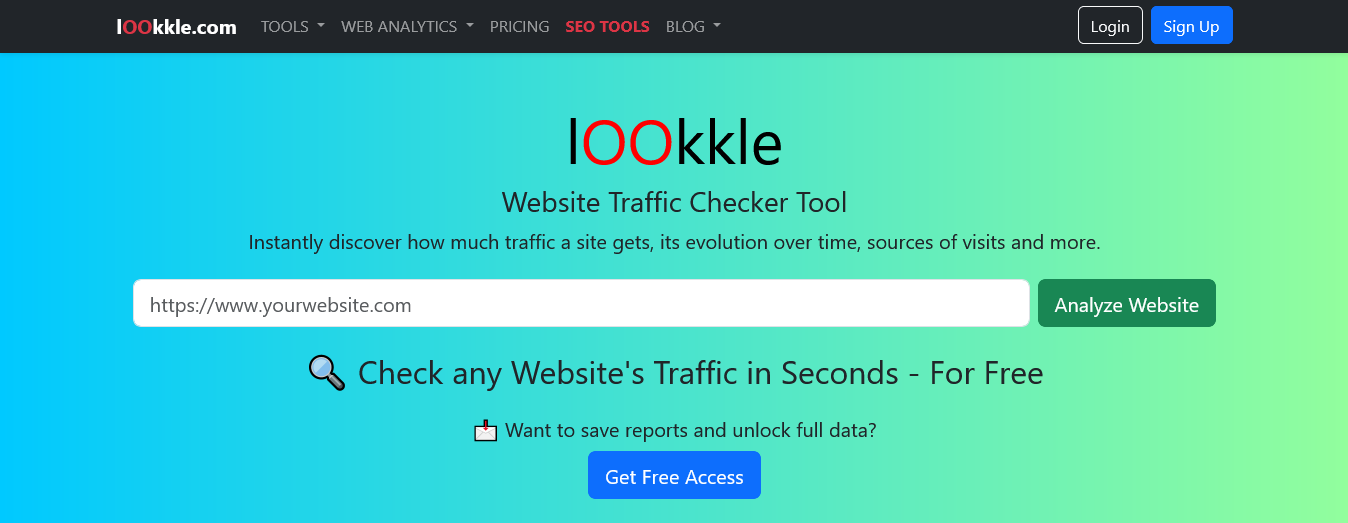 website traffic checker free tool lookkle