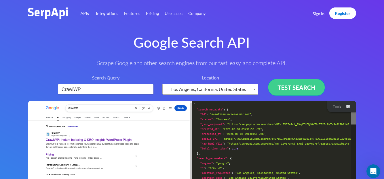serpapi google search api