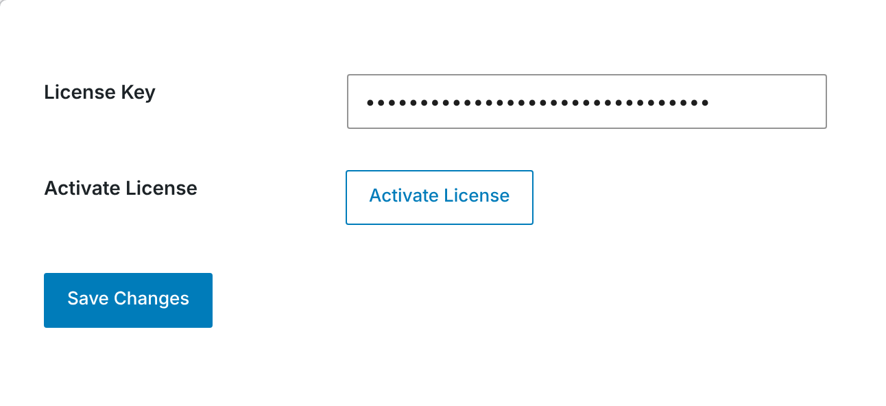 A saved CrawlWP licence key that is not activated