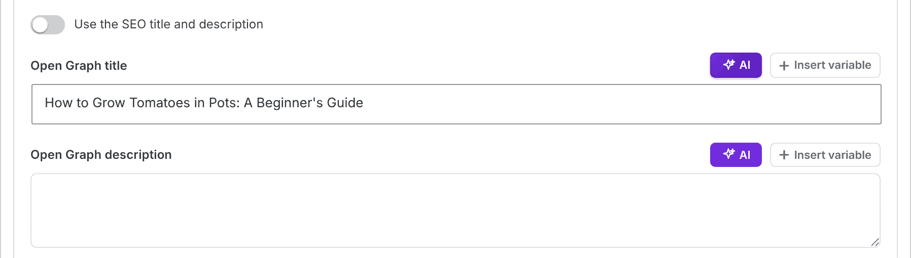 Generating an Open Graph title