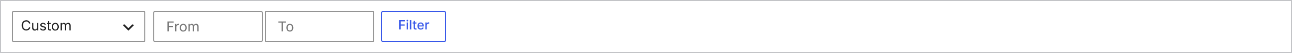The Custom date range fields