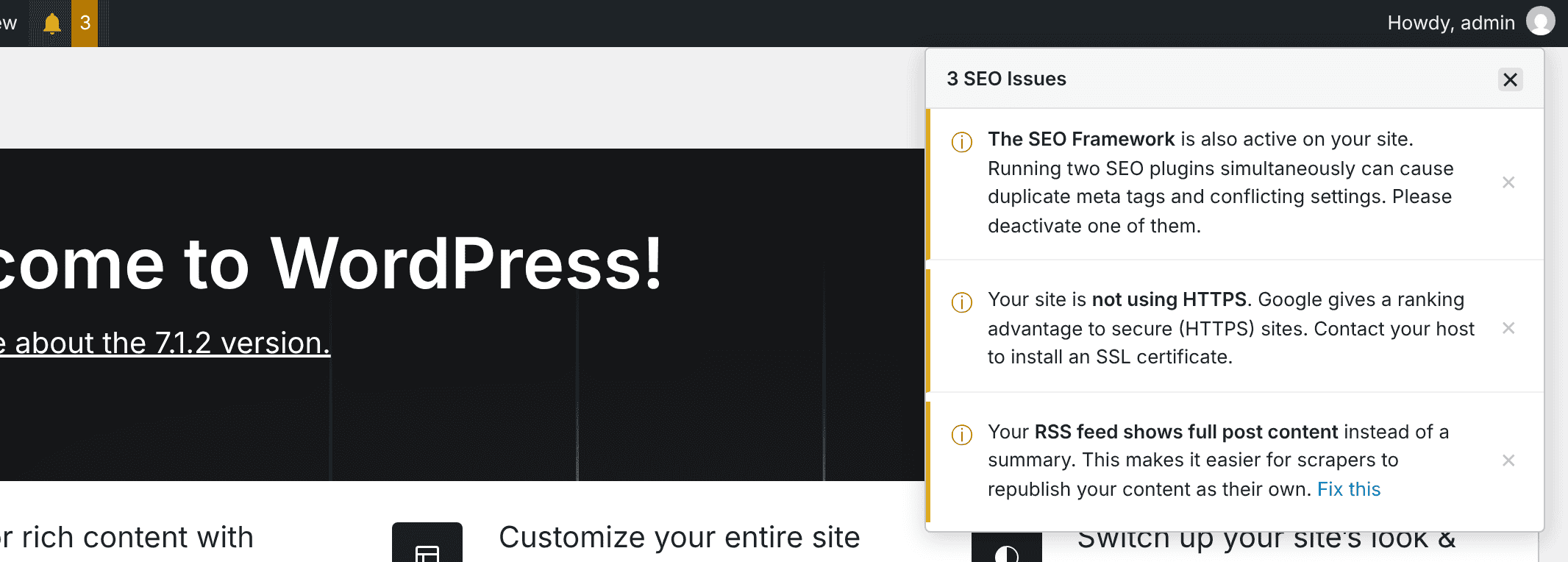 The conflicting plugin warning in CrawlWP notifications